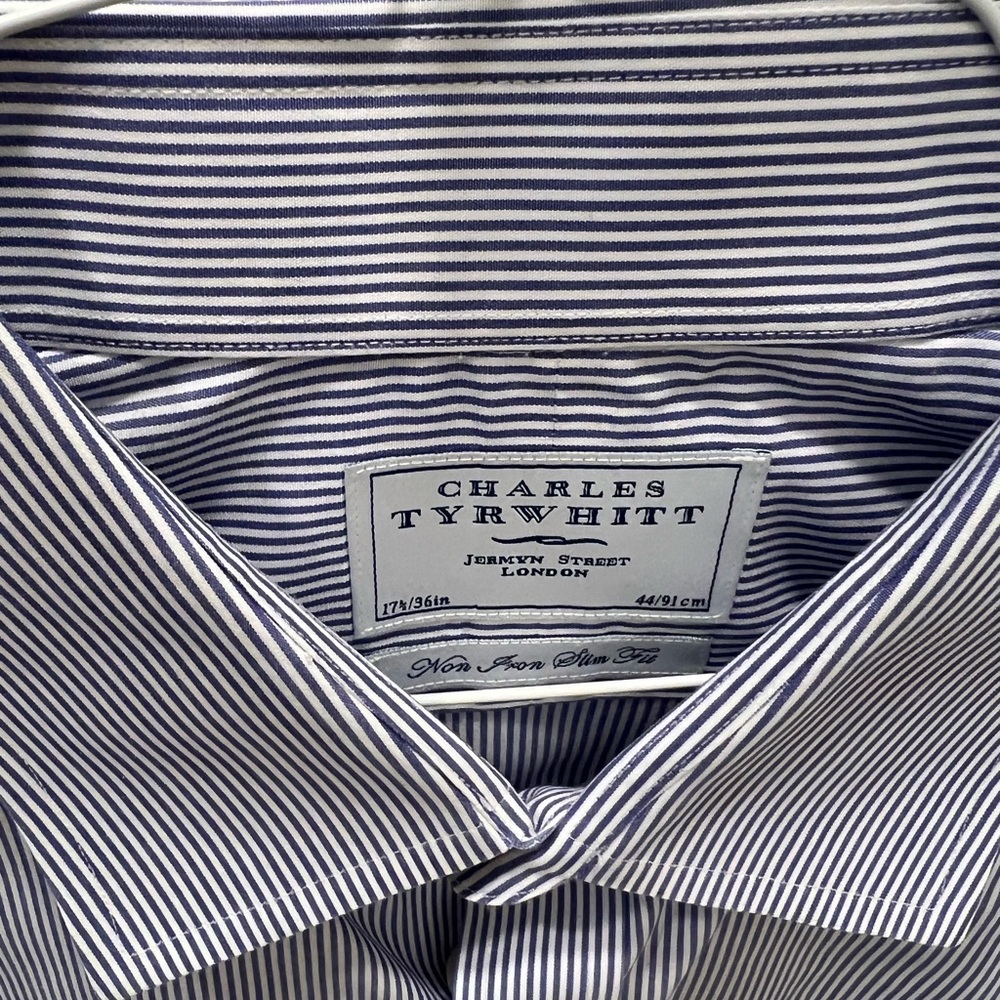 Set of 2 never worn Charles Tyrwhitt men’s dress shirts 17 1/2.